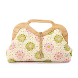 Mr Joe - Beige Elegant Crochet Clutch-shoulder bag for Women-4146