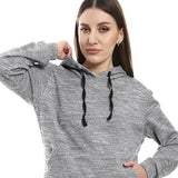 Red circle -  - Kangaroo Pockets Heather Grey Hooded Pajama Set