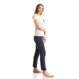 Red circle -  - Women's half-sleeved pajamas with chest pocket and trousers