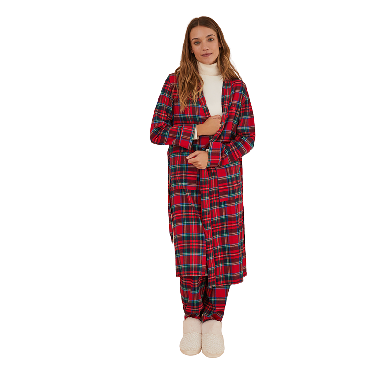 Women Secret - Cotton checkered robe - Sold by FIG