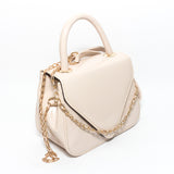 Glitter - Women Hand Bag with Cross Hand - Beige