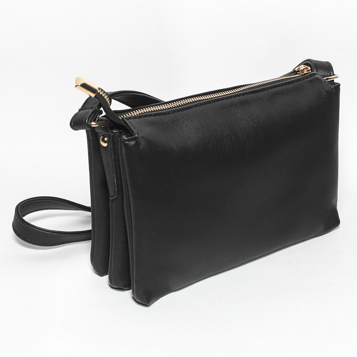 Glitter - Women Hand Bag with Cross Hand - Black