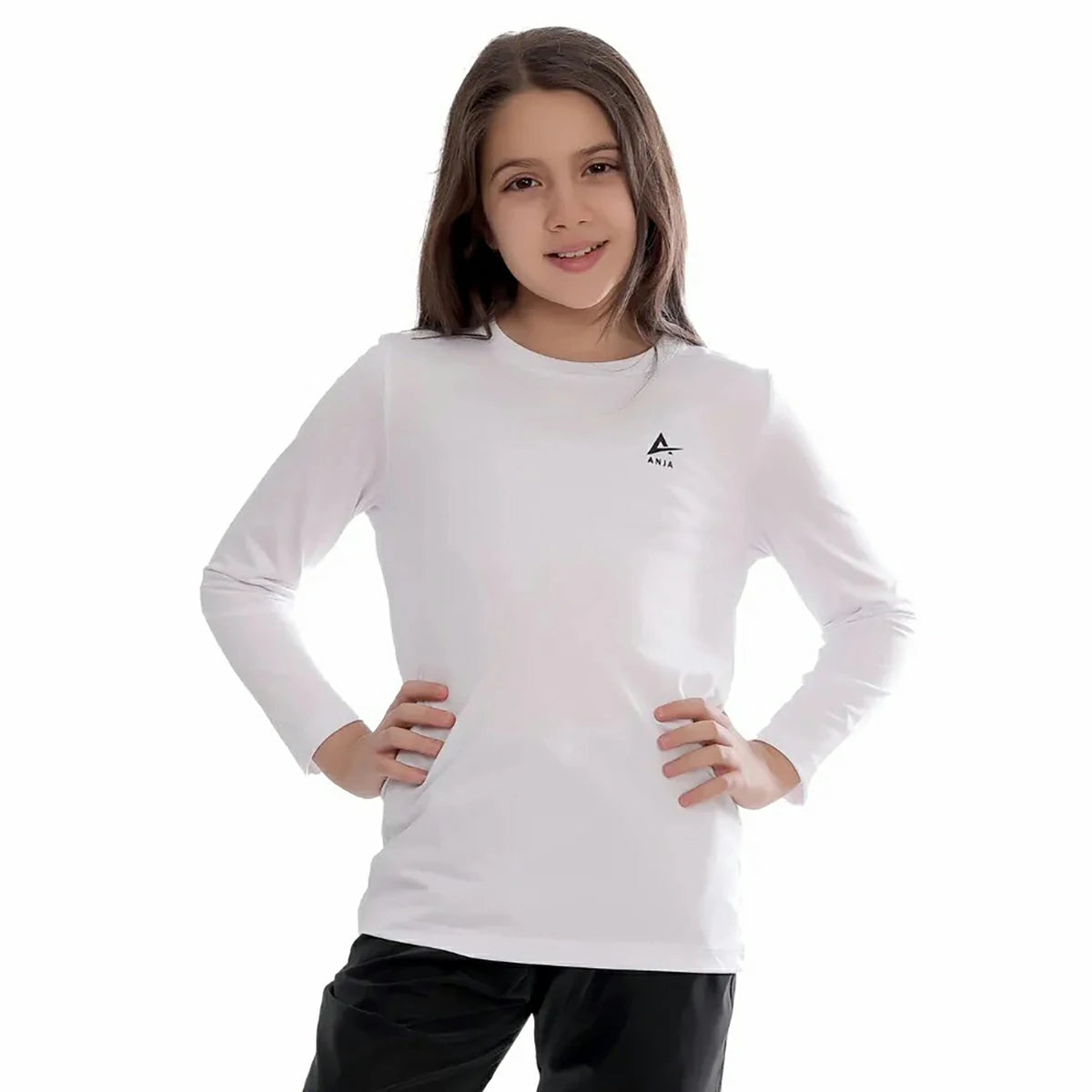 Anja - White Sports T Shirt 0148-For Girls