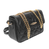 Glitter - Women Bag with Cross Hand - Black
