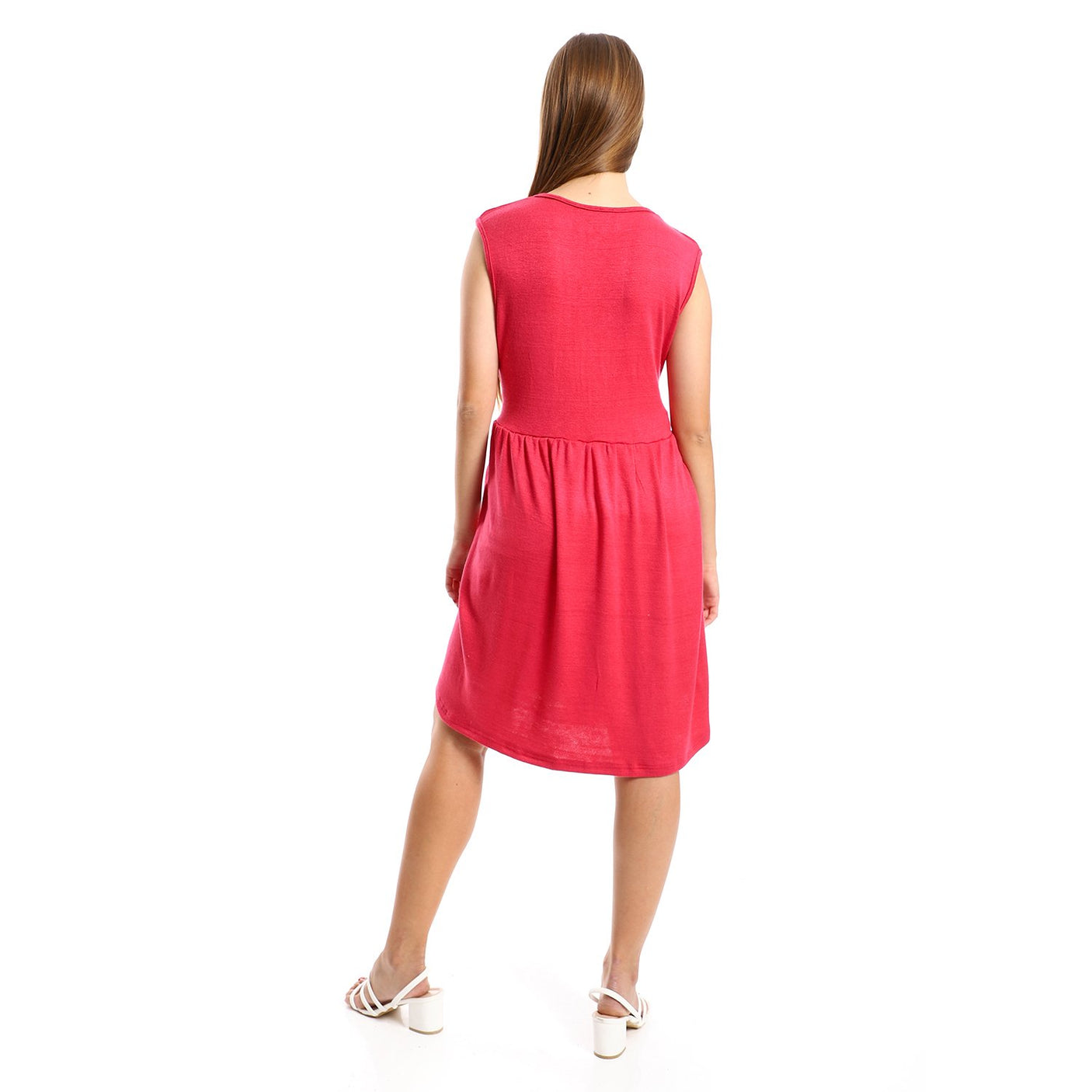 Red circle -  Solid Sleeves Tiered Sleepshirt