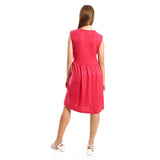Red circle -  Solid Sleeves Tiered Sleepshirt