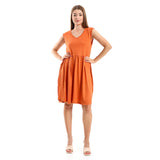 Red circle -  Solid Sleeves Tiered Sleepshirt