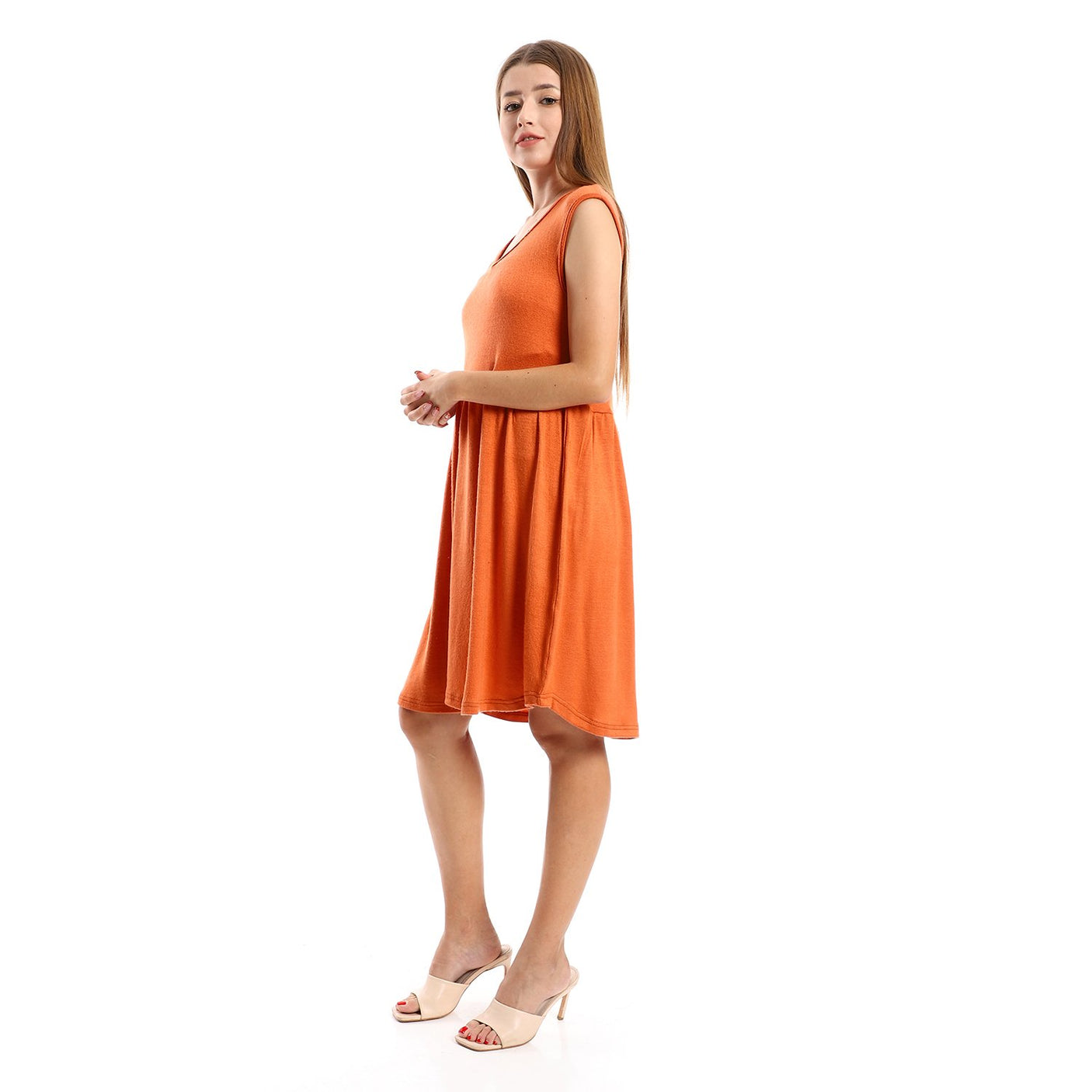 Red circle -  Solid Sleeves Tiered Sleepshirt