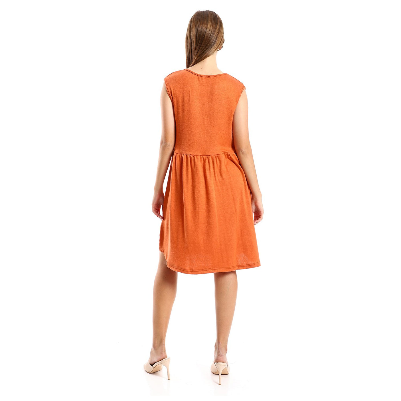 Red circle -  Solid Sleeves Tiered Sleepshirt