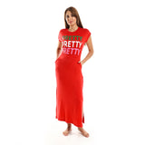 Red circle -  - Tripple PRETTY Sleepshirt - Orange