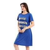 Red circle -  - Slip On Printed Cotton Women Sleepshirt - Red