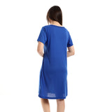 Red circle -  - Slip On Printed Cotton Women Sleepshirt - Red