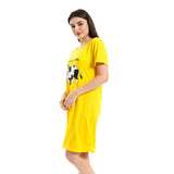 Red circle -  - Chest Cow Printed Red Comfy Sleepshirt