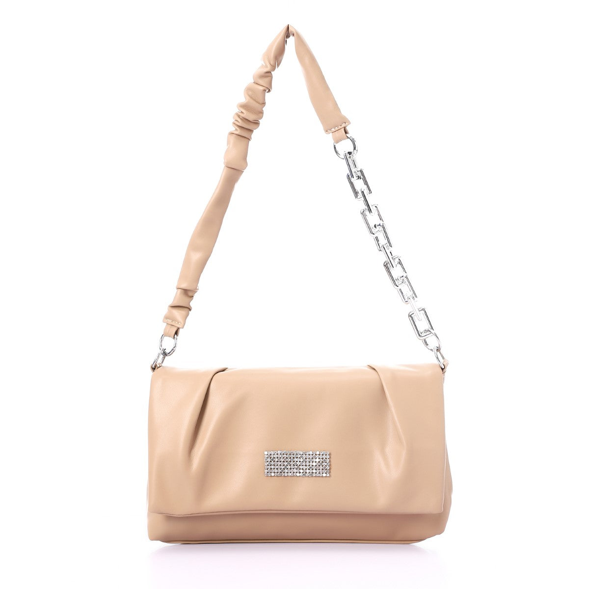 Mr Joe - Magnetic and Zipper Closure Cross-Body Bag - Camel