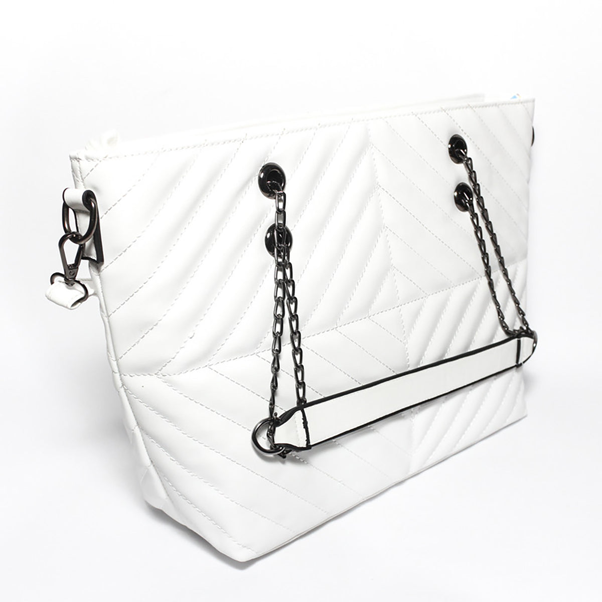 Glitter - Women Hand Bag - White
