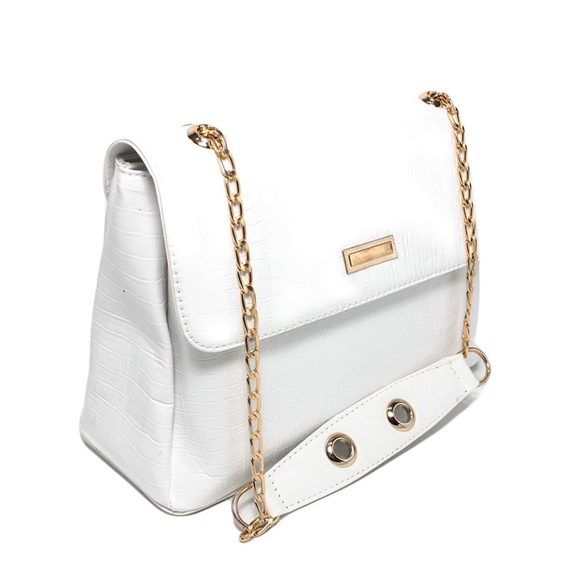 Glitter - Women Hand Bag - White