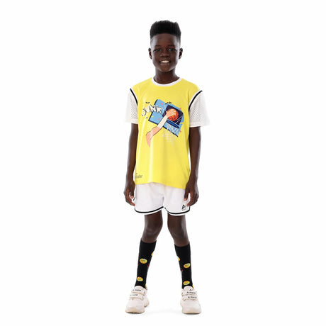 Anja - Yellow and White Basketball T-Shirt 0003-For boys