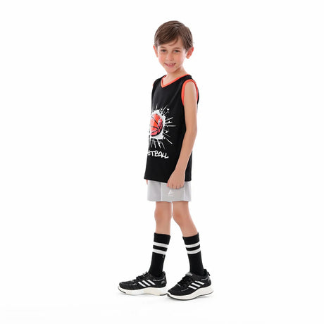 Anja - Black Basketball T-shirt 0018-For boys