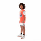 Anja - Orange and White Basketball T-Shirt 0004-For boys