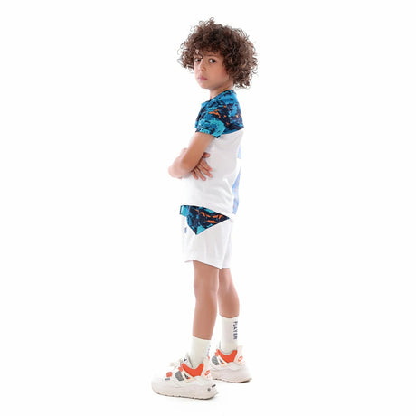 Anja - White and Blue Football Kit 0049-For boys