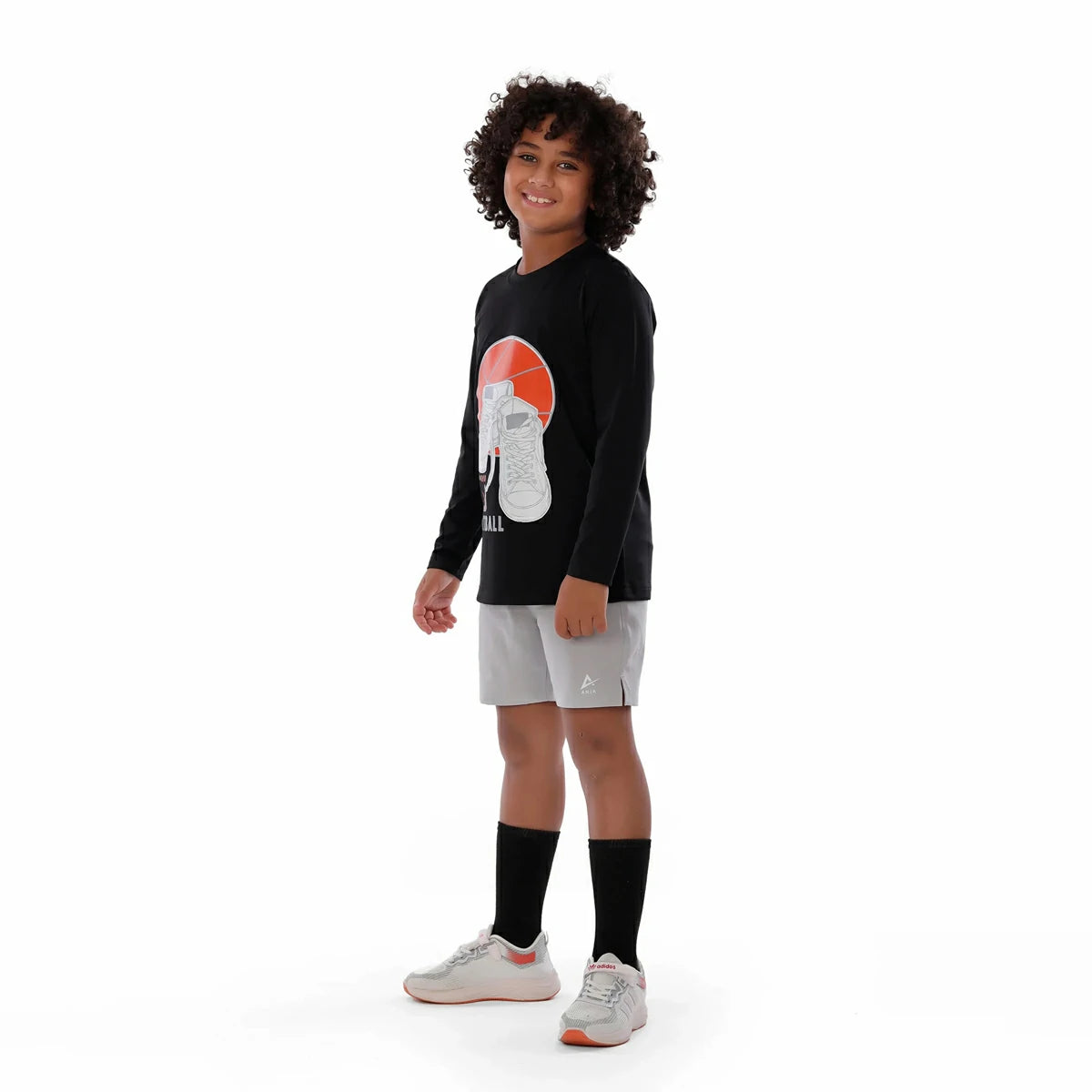Anja - Black Football T-Shirt 0036-For boys