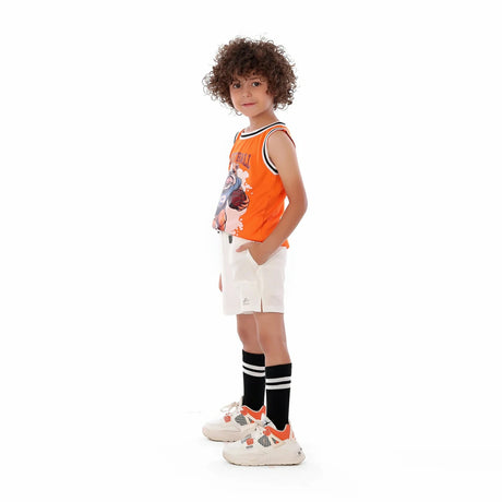 Anja - Orange Top Basketball T-Shirt 0015-For boys