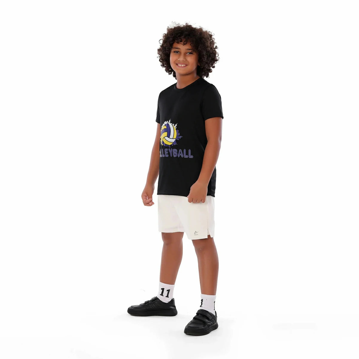 Anja - Black Volleyball T-shirt 0066-For boys