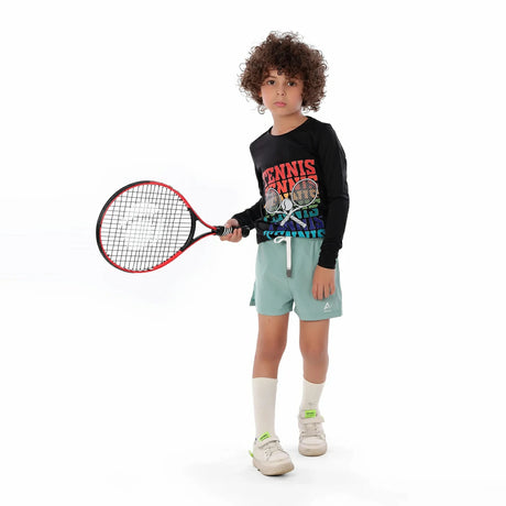 Anja - Black Tennis T-Shirt 0088-For boys