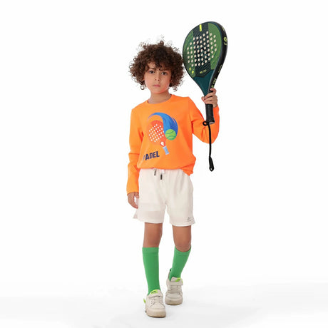 Anja - Orange Padel T-Shirt 0107-For boys
