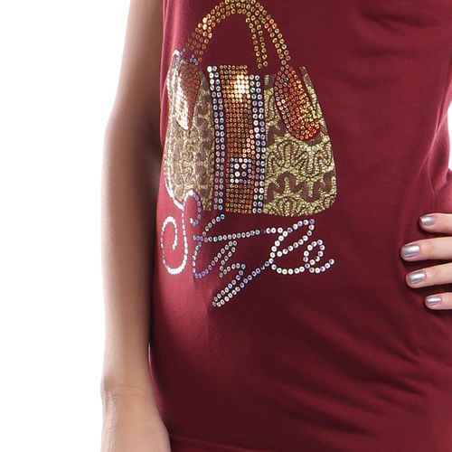champs land - Sleepwear Set Of 2 Satin Pajama Set-Gold*Maroon