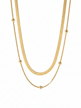 Women’s Necklace Two-Layer Ball Design