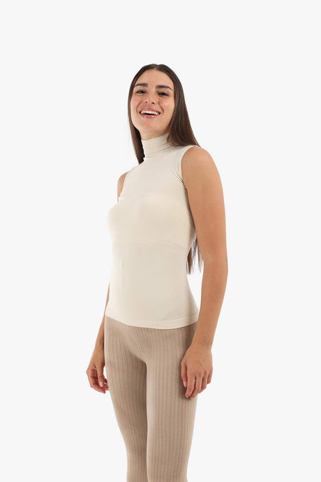 High Neck Sleeveless Top