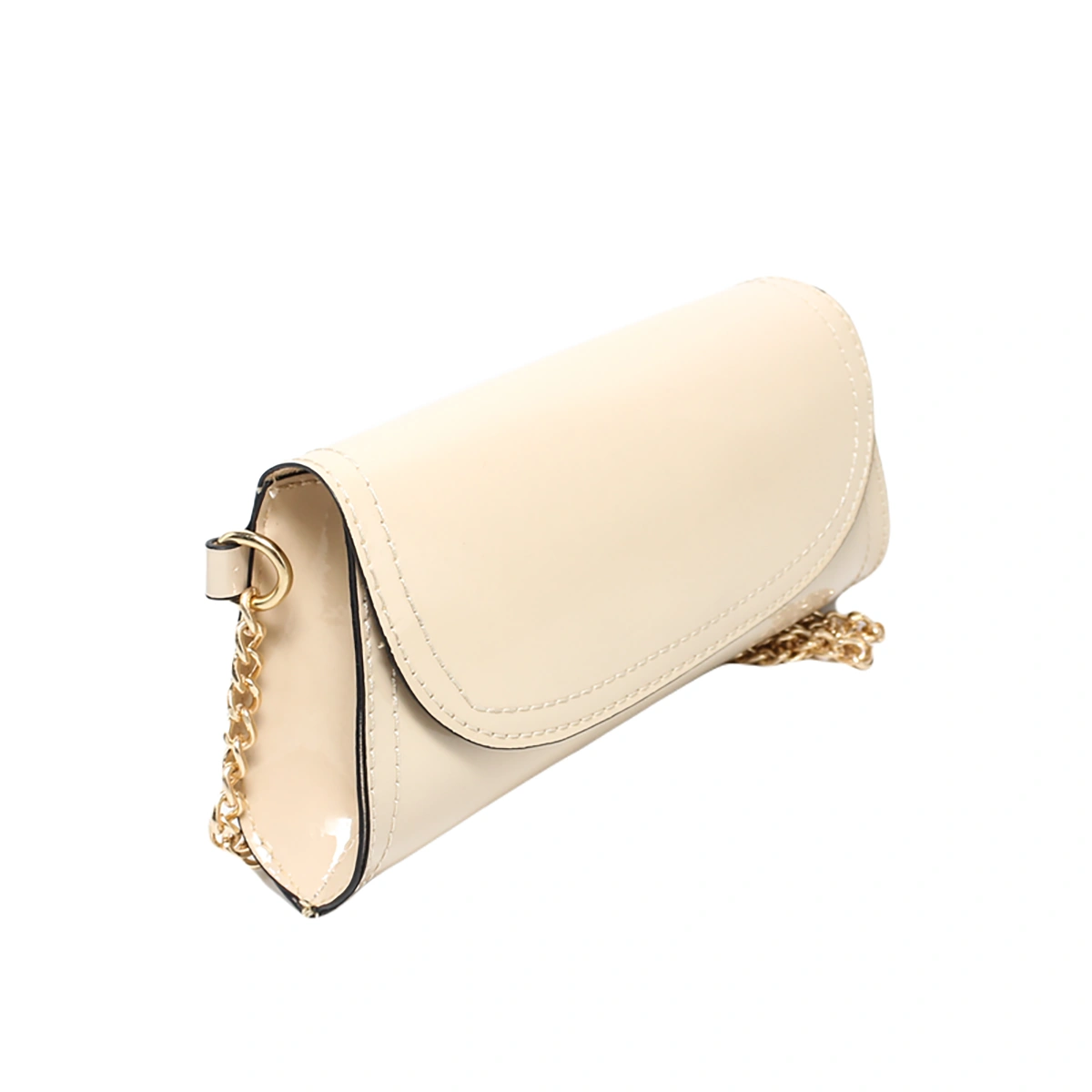 Glitter - Women Bag with Cross hand - Beige