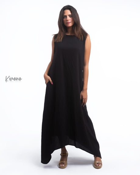 Kimono Linen Sleeveless Dress