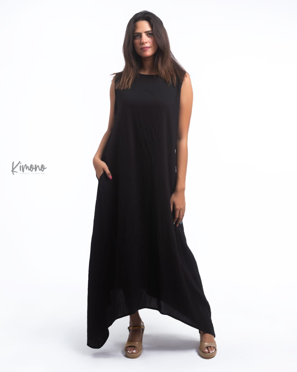 Kimono Linen Sleeveless Dress