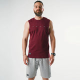 Taur - cotton lycra sleeveless raw edged rounded endless tshirt