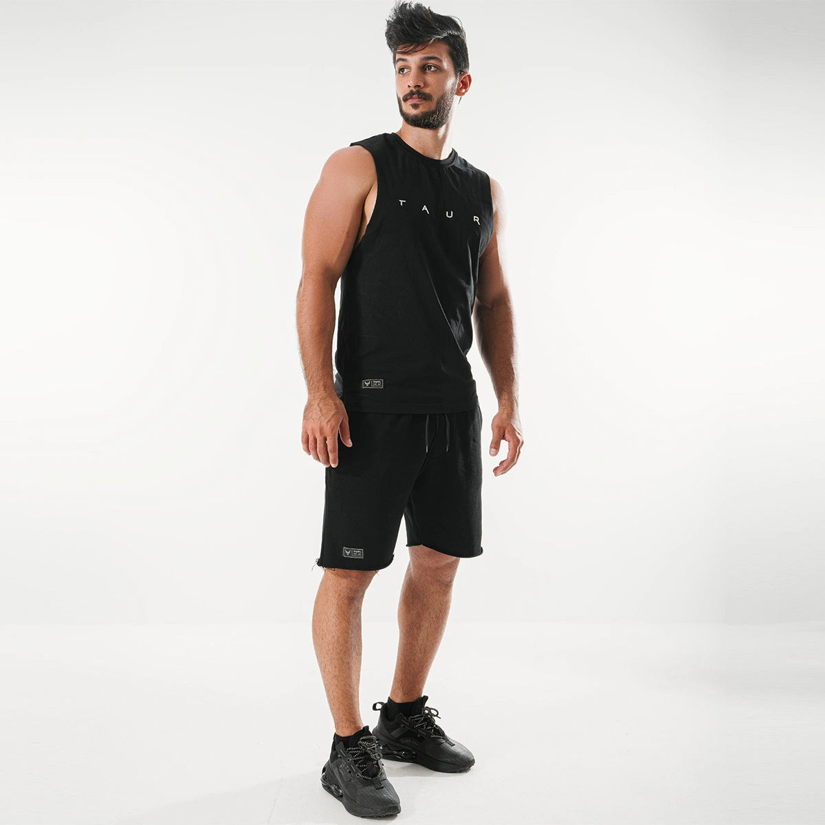 Taur - cotton lycra sleeveless raw edged rounded endless tshirt