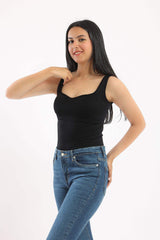 Carina -Sweetheart Neck Sleeveless Top