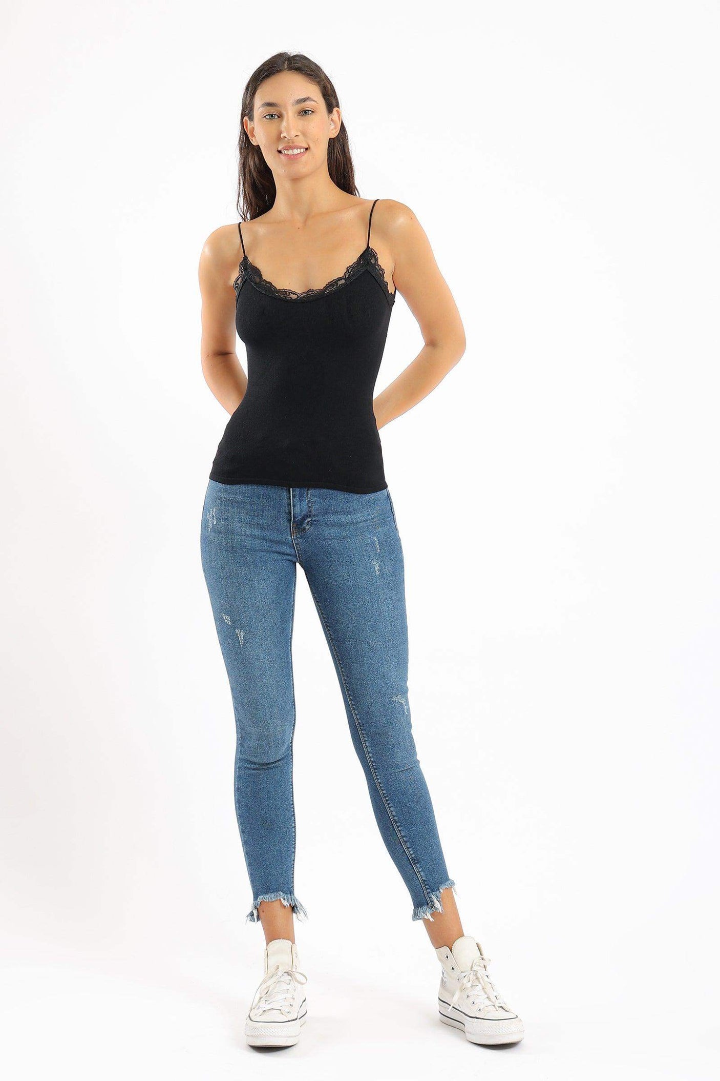 Carina -Plunge Round Neck Top