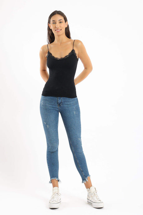 Carina -Plunge Round Neck Top
