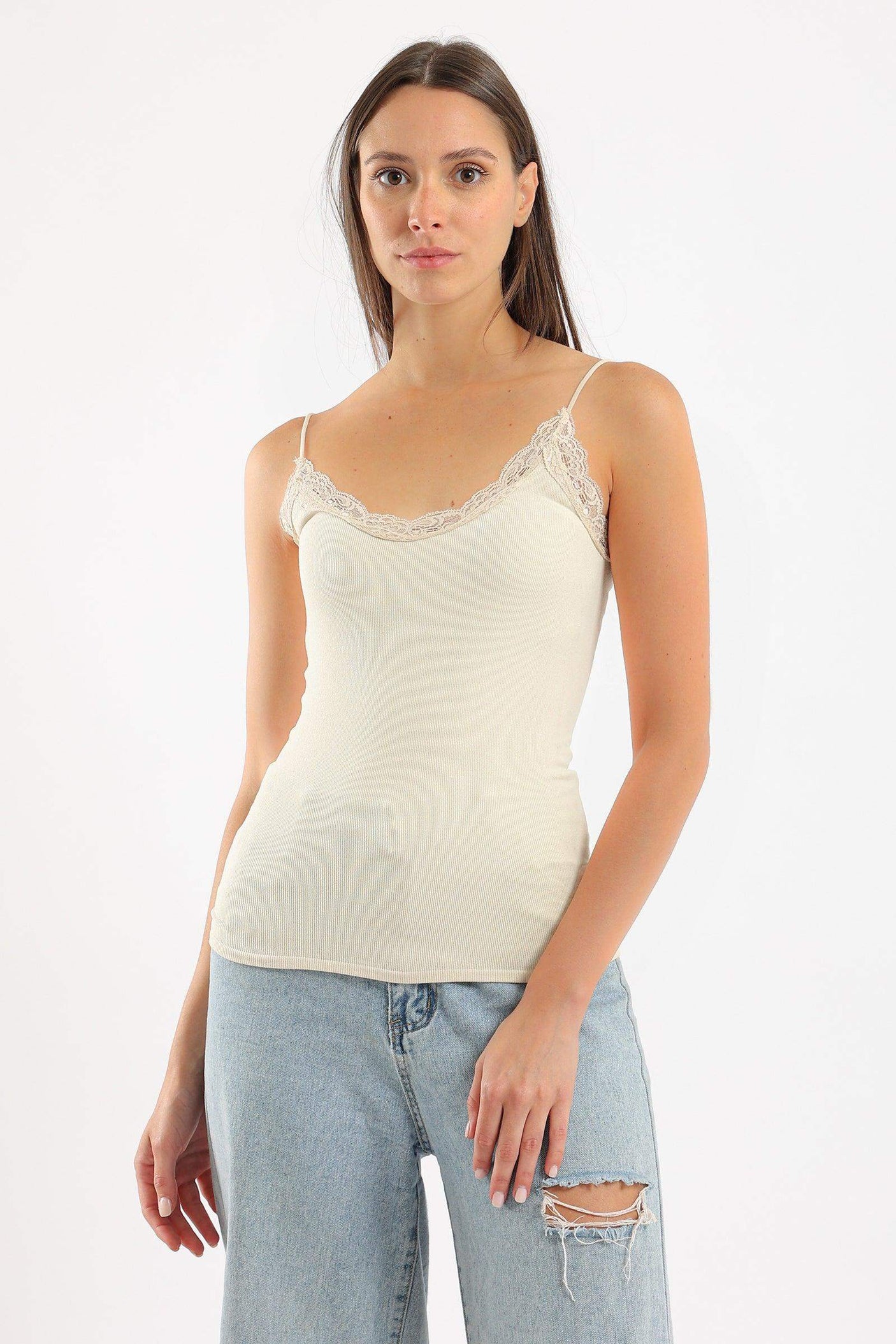 Carina -Plunge Round Neck Top