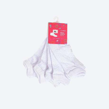 Carina -Girly Ankle Length Socks - 5 Pairs