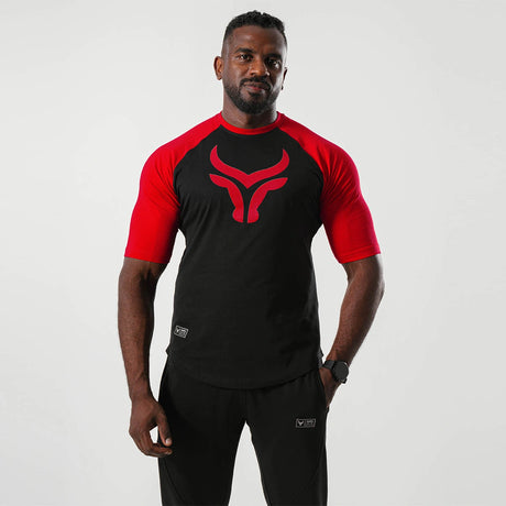 Taur - cotton lycra raglan 3/4 sleeves rounded endless tshirt