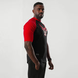 Taur - cotton lycra raglan 3/4 sleeves rounded endless tshirt