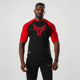 Taur - cotton lycra raglan 3/4 sleeves rounded endless tshirt