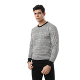 Red circle - Thin Stripes Round Sweatshirt