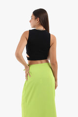 Carina -Ribbed Top with Cut Out Sides
