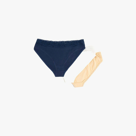 Carina - Pack of 3 Bikini Panties with Lace