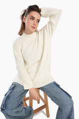 Carina - Off White Sherpa Pyjama Top For women