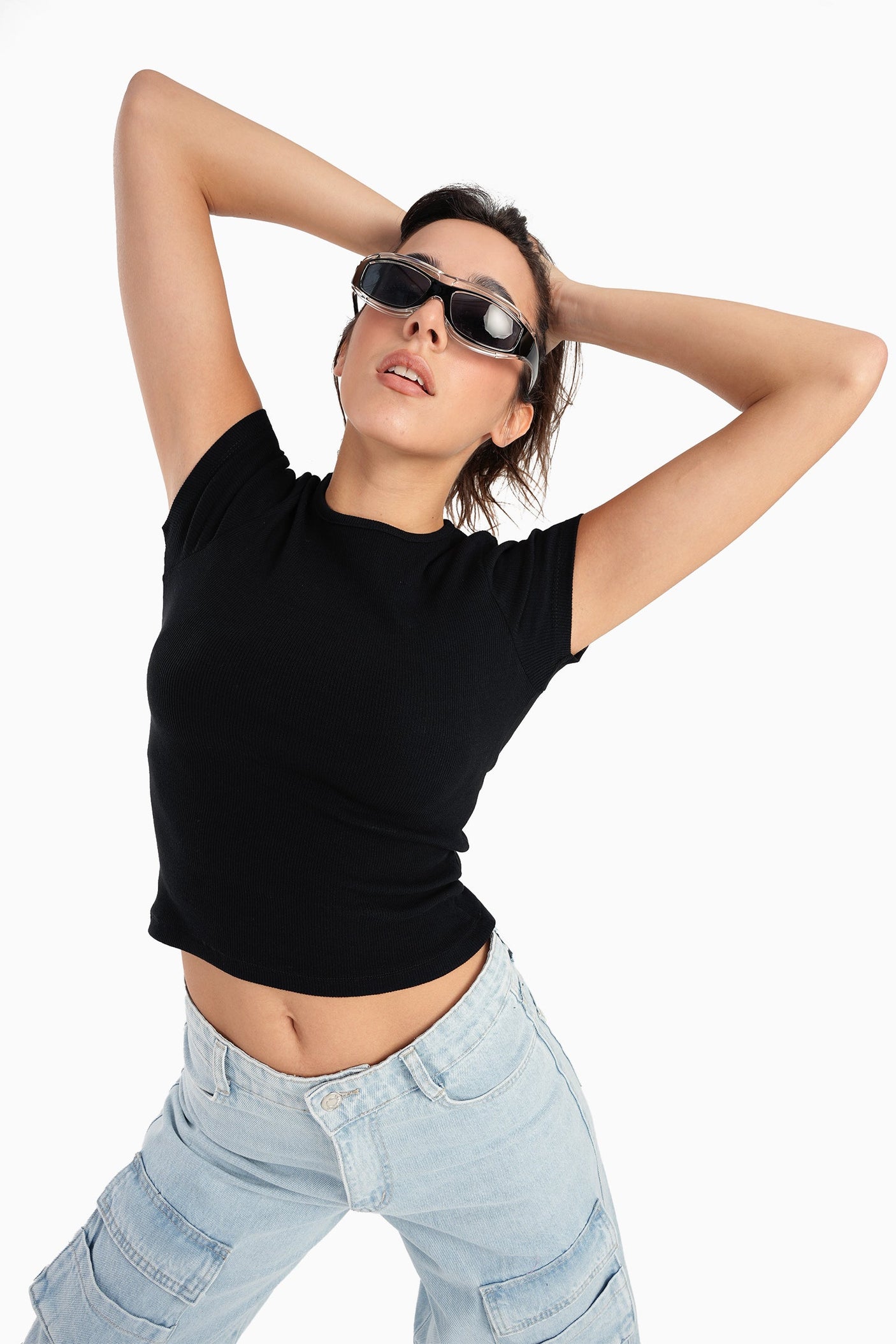 Carina - Ribbed Round Neck Top